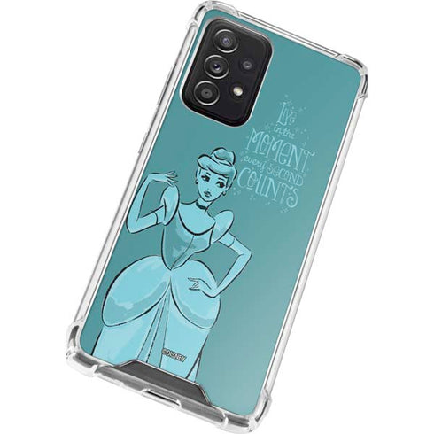 Disney Princess Cinderella Live in the Moment Art Galaxy A72 5G Clear Case